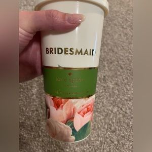 Kate Spade Bridesmaid Cup Tumbler “Blushing Floral Insulated Tumbler”